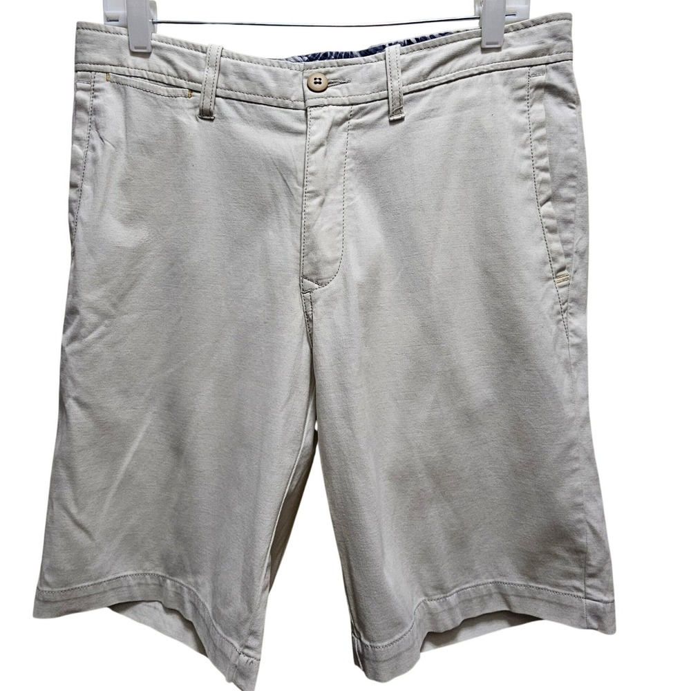 Tommy Bahama Khaki Shorts Size 32 Preppy Resort Wear Coastal Laid-Back Luxury